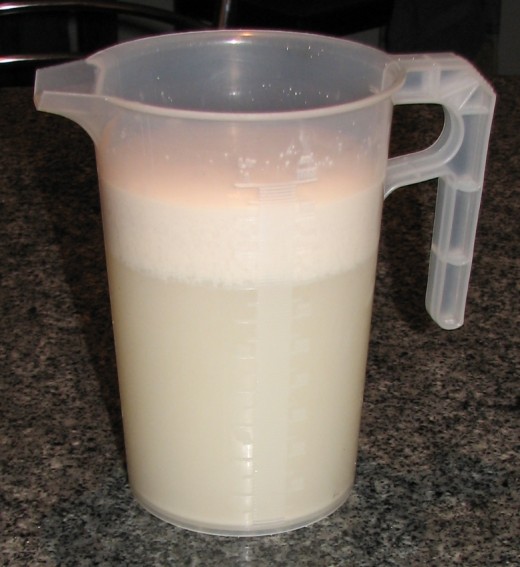 After 15 minutes your yeast mixture should be frothy - Image by LeonJane After 15 minutes your yeast mixture should be frothy - Image by LeonJane