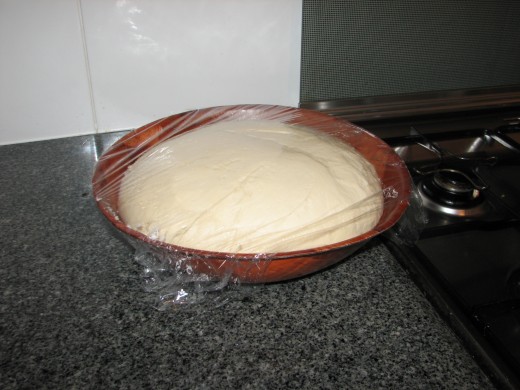 After 1 hour the dough has risen - Image by LeonJane After 1 hour the dough has risen - Image by LeonJane