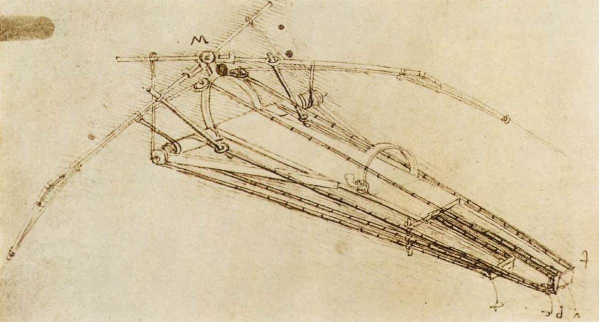 Uan bir makinenin izimi Leonardo-da- Vinci