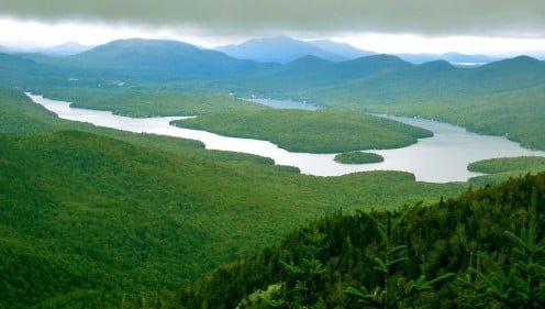 Lake Placid as seen from Whiteface Mountain