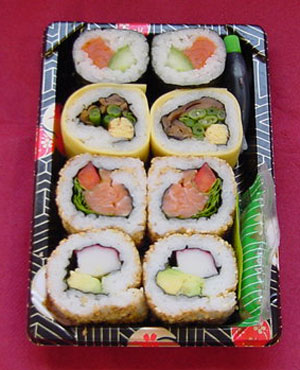 a selection of delicious sushi