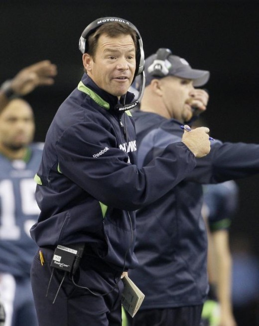 Seattle Seahawks coach Jim Mora shouts at the officials during the first half of an NFL football game against the Dallas Cowboys, Sunday, Nov. 1, 2009, in Arlington, Texas. (AP Photo/Donna McWilliam)