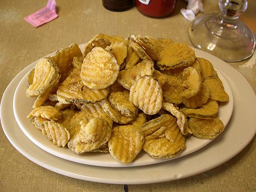 Here's something you may not have ever heard of. And that is Deep Fried Pickles. 