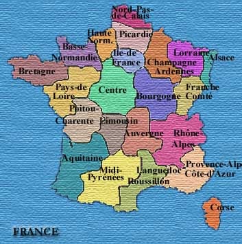 The regions of France
