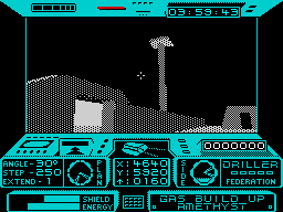 The 3D world of Mitral in Driller on the ZX Spectrum