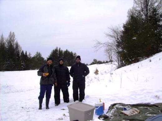 Three ice cold Wisconsinites. Photo credit: Tom Kestelik