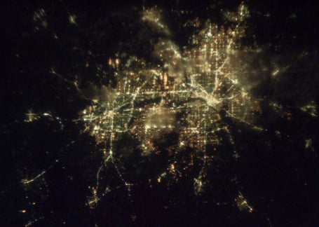 Dallas-Fort Worth area at night, from the International Space Station. (Photos this pager public domain.)