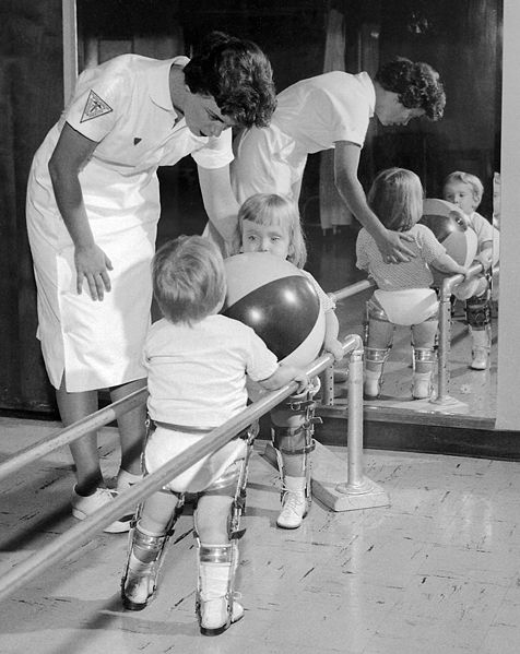 Physical therapy helped in the treatment of polio in the 1950s - 1960s.