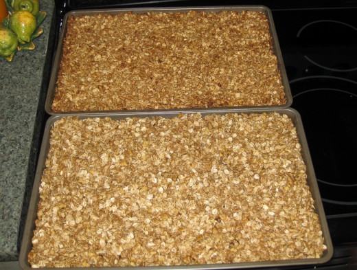 my two batches - at the bottom of the picture is the "before", the top one is the "after"