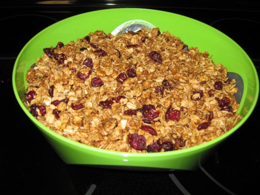 The finished homemade oatmeal!