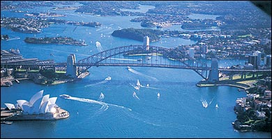 Sydney Harbour from the air