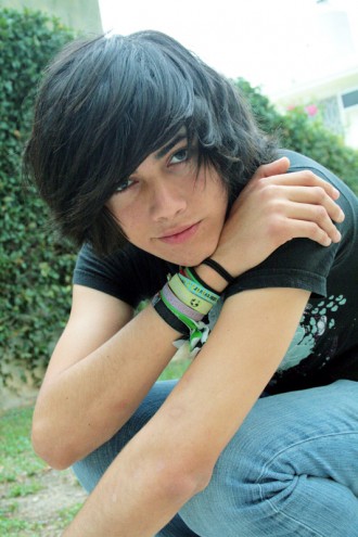 Shaggy emo hair