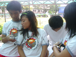 Students at a public college in the Philippines