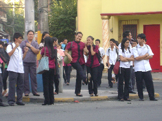 Public-university students waiting for their transpo
