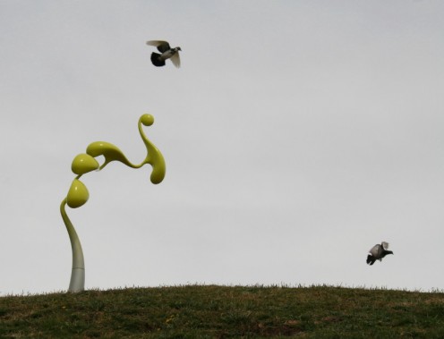 This art piece moved alluringly in the wind