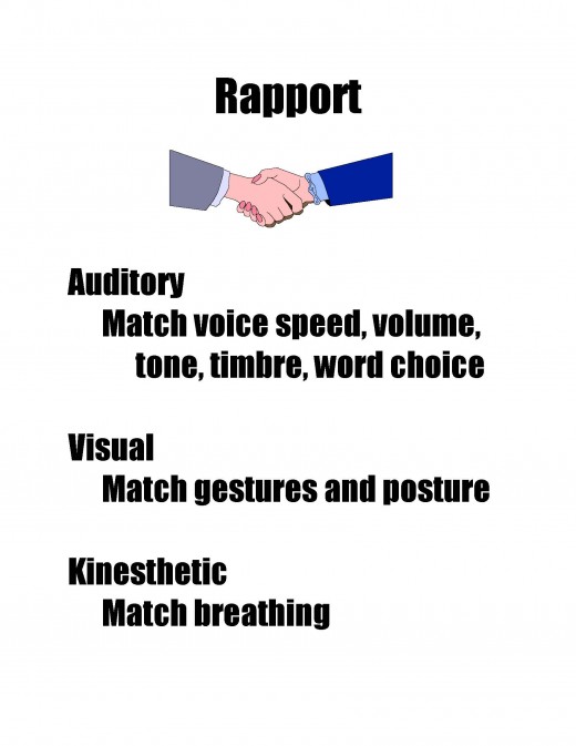 Rapport is easier to achieve when all the sensory systems are used