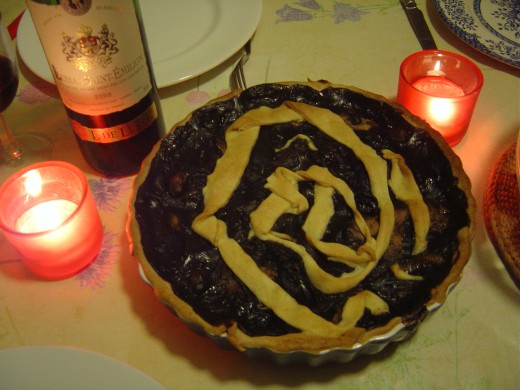 We made this tart for Halloween!