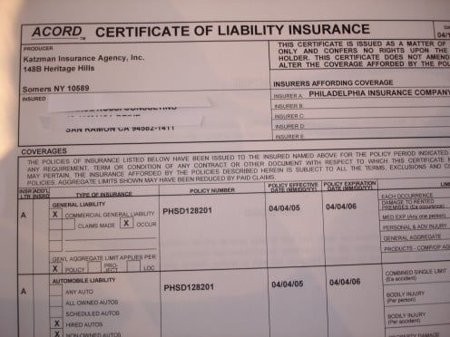 Obtain and review subcontractor's insurance certificates.