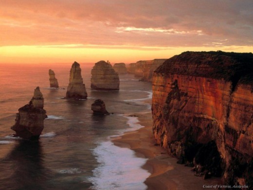After hundreds of storms along the coast the twelve apostles have been reduced in number!