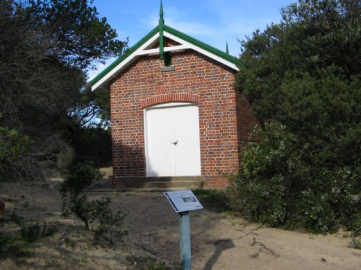 The original Rocket Shed used to help shipwrecked people to shore.