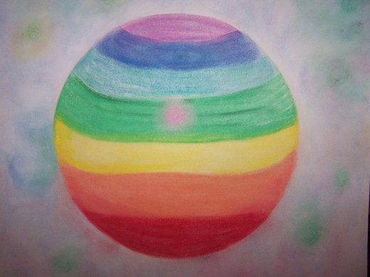 Spiritual World  Original Pastel on Board  by Jane Forrest Artist  2009