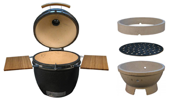 ceramic kamado cookers can be used as a smoker or a grill or a barbeque.