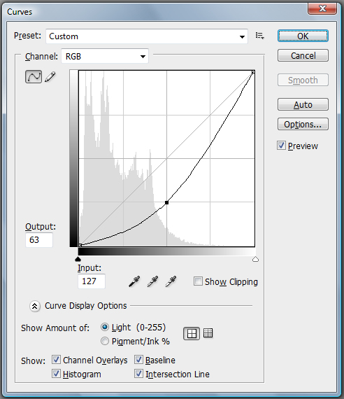 Curves Menu