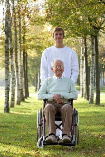 OUR COMMUNITY CARERS TAKE OUR FRAIL AGED RESIDENTS OUT FOR WALKS IN THE PARK