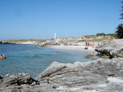The Basin Beach and Lighthouse on Rottnest Island