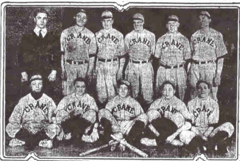 George Halas bottom row, second from far left. Photo credit, Chicago Tribune, April 7, 1911