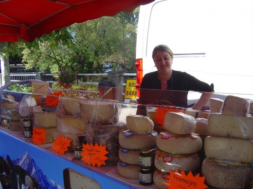 You can buy local produce at the many local markets fairs. Piegut is the biggest. This was taken at Chessenon Autumn fair.
