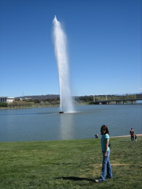 The fountain in the Lake.