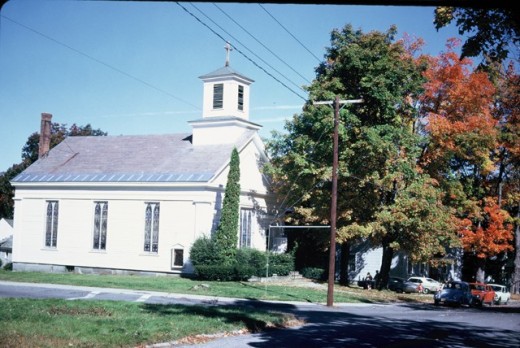 Church in New England Village