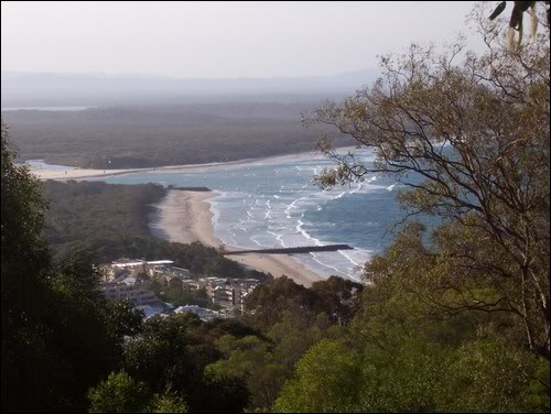 Looking down on Noosa Beach.