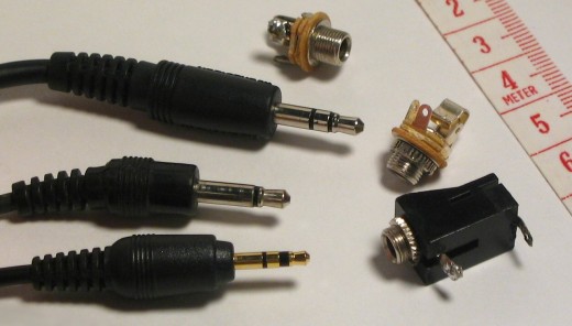 Image Credit: The Wikipedia Except for the gold plated one, the plugs are all 3.5 mm