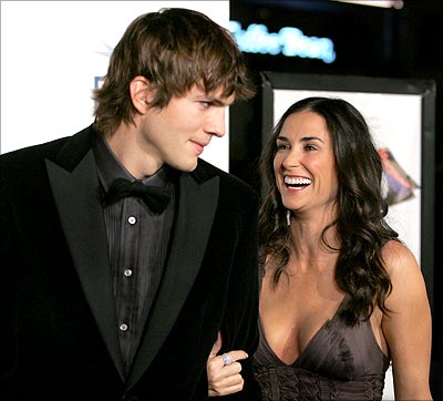 Ashton Kutcher and Demi Moore, Hollywood couple and artists