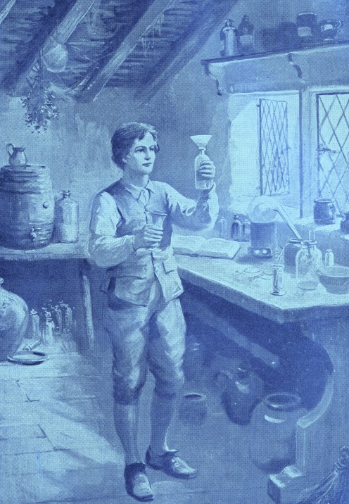 Sir Humprhy Davy in his laboratory