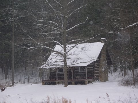 Snowed in cabin