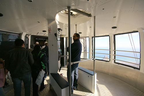 Inside a Cable Car