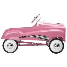 pink toy pedal cars for girls