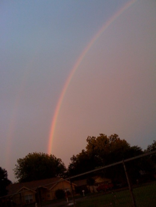 One end of the double rainbow.
