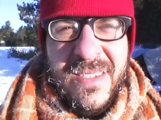 The author sporting an ice beard while winter camping. Photo credit: Joe Zoltak