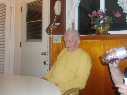 Here's another friend who is old.  He has wonder-filled stories of fleeing both Russia and Germany and eventually finding his way to America back in the forties 