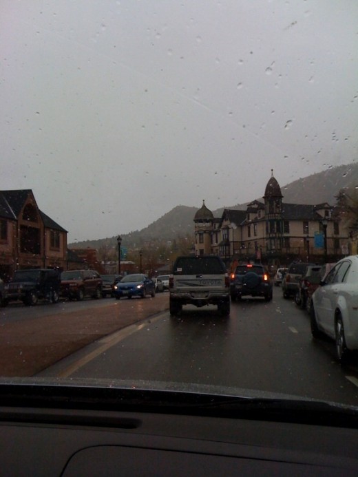 Manitou Springs on a cold Fall Day