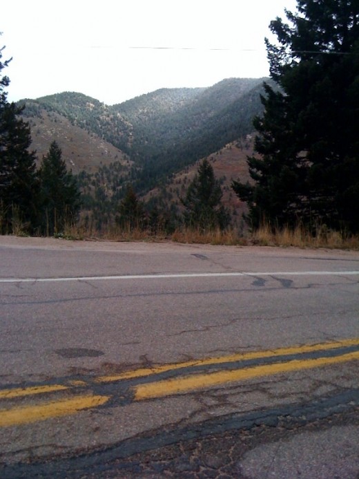 The mountains around the city of CS.