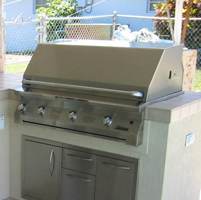 built in 42" grill infrared
