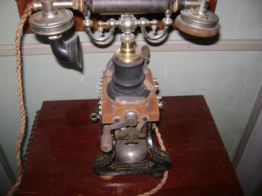 One of the first phones made on Display inside the Gamla Linkoping Bank