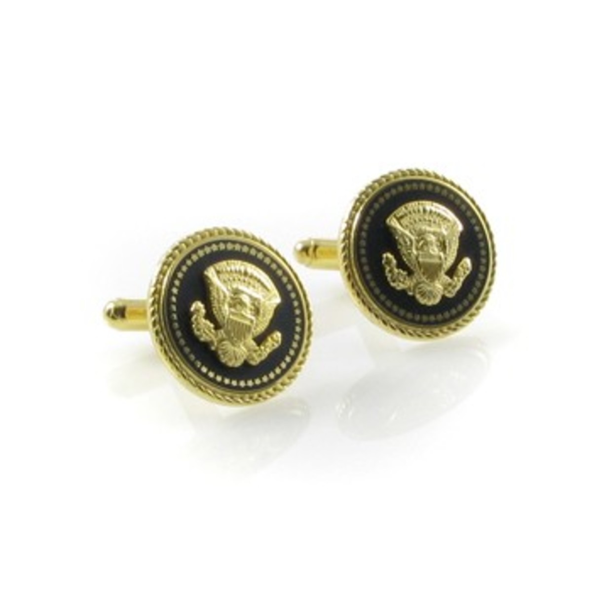 JFK Cuff Links with Regal Eagle and Blue and Gold