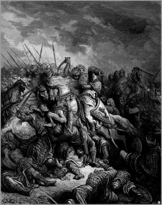 THE THIRD CRUSADE ENGRAVING BY GUSTAVE DORE