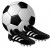 Soccer ball and shoes clip art